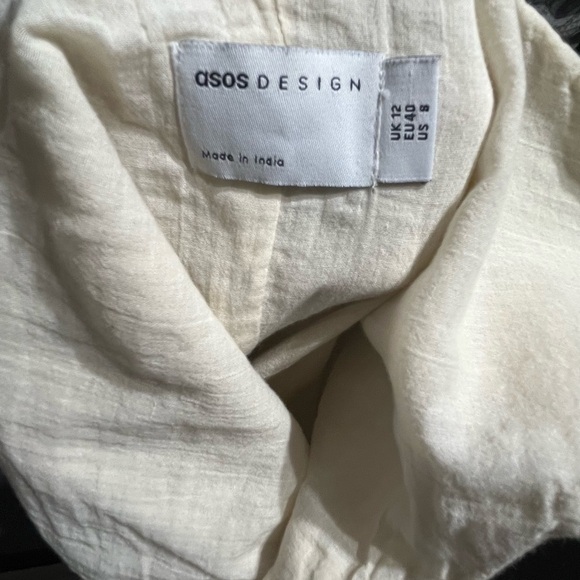 ASOS Design Milkmaid peasant sand boho linen blend cottage core maxi sundress 8 - Picture 3 of 12